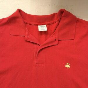 Brooks Brothers 1818 Shirt Mens XL Red Performance Polo Slim Fit Cotton **FLAW**